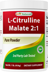 Best Naturals L-Citrulline Malate bottle showing 1 lb container for daily use