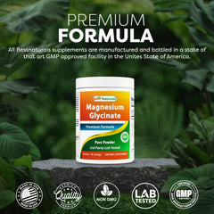 Ingredients listed on Best Naturals Magnesium Glycinate Powder label