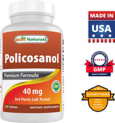 Healthy lifestyle concept with Policosanol product imagery