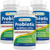 Best Naturals Probiotic 10 Strains bottle with 30 Billion CFU per bottle