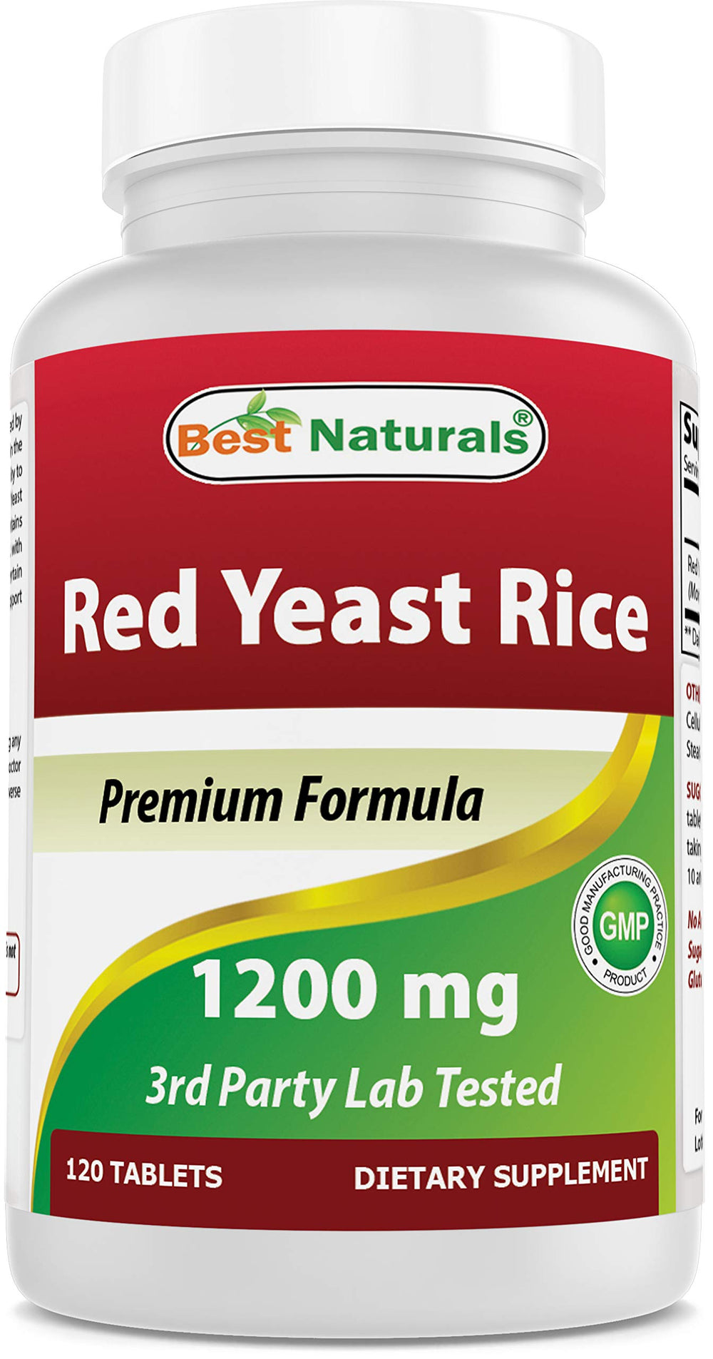 Best Naturals Red Yeast Rice bottle with 120 tablets