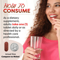 Close-up of red yeast rice tablets