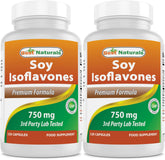 Best Naturals Soy Isoflavones bottle - 120 capsules per bottle