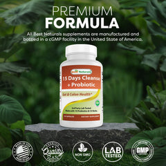 Best Naturals USA-made facility label underscoring GMP and safety standards