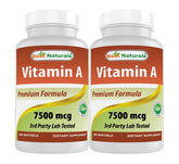 Bottle of Best Naturals Vitamin A 25000 IU softgels - Pack of 2