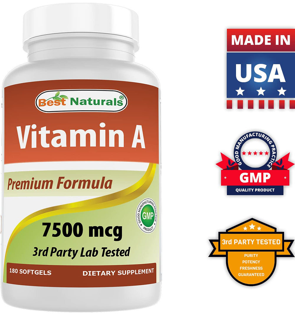 Product image of Best Naturals Vitamin A 25000 IU softgels - USA made