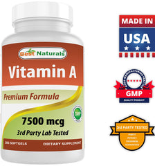 Product image of Best Naturals Vitamin A 25000 IU softgels - USA made