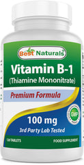 Best Naturals Vitamin B1 bottle label