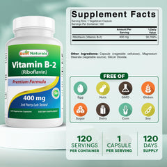 Close-up of Vitamin B2 400mg Vegetarian Capsule