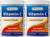Front view of Best Naturals Vitamin C powder 1 lb bottle