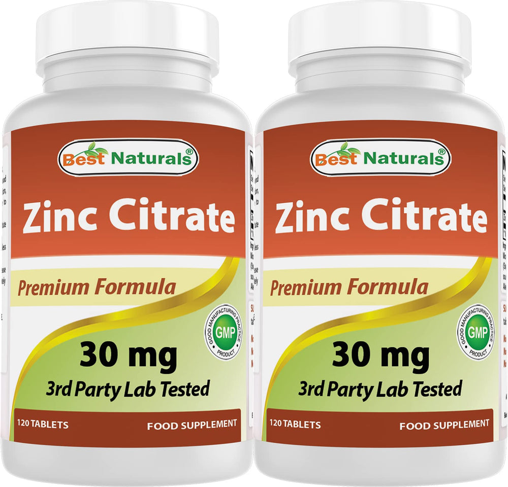 Best Naturals Zinc 30mg bottle front view