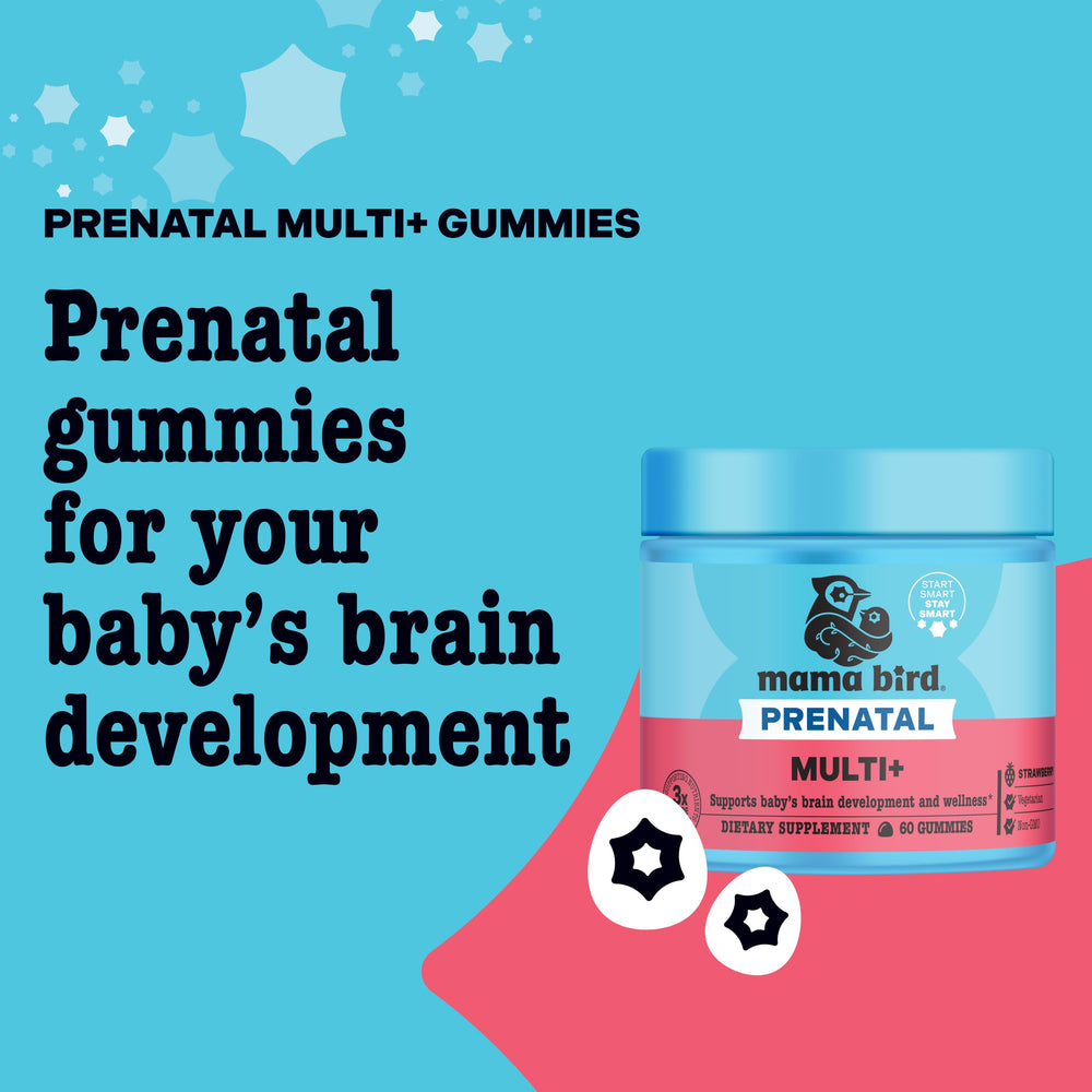 Graphic highlighting brain health support from methylfolate in prenatal vitamins