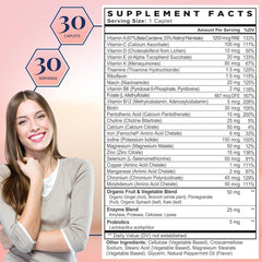 Bottle label highlighting brain and body health benefits