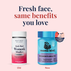 Graphics indicating brain health and daily energy support