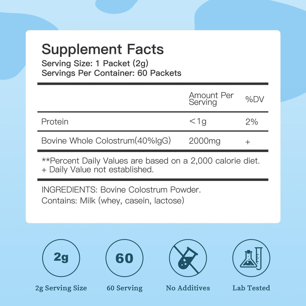 Scoop measuring colostrum powder