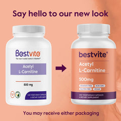 Close-up of Acetyl L-Carnitine capsules from BESTVITE