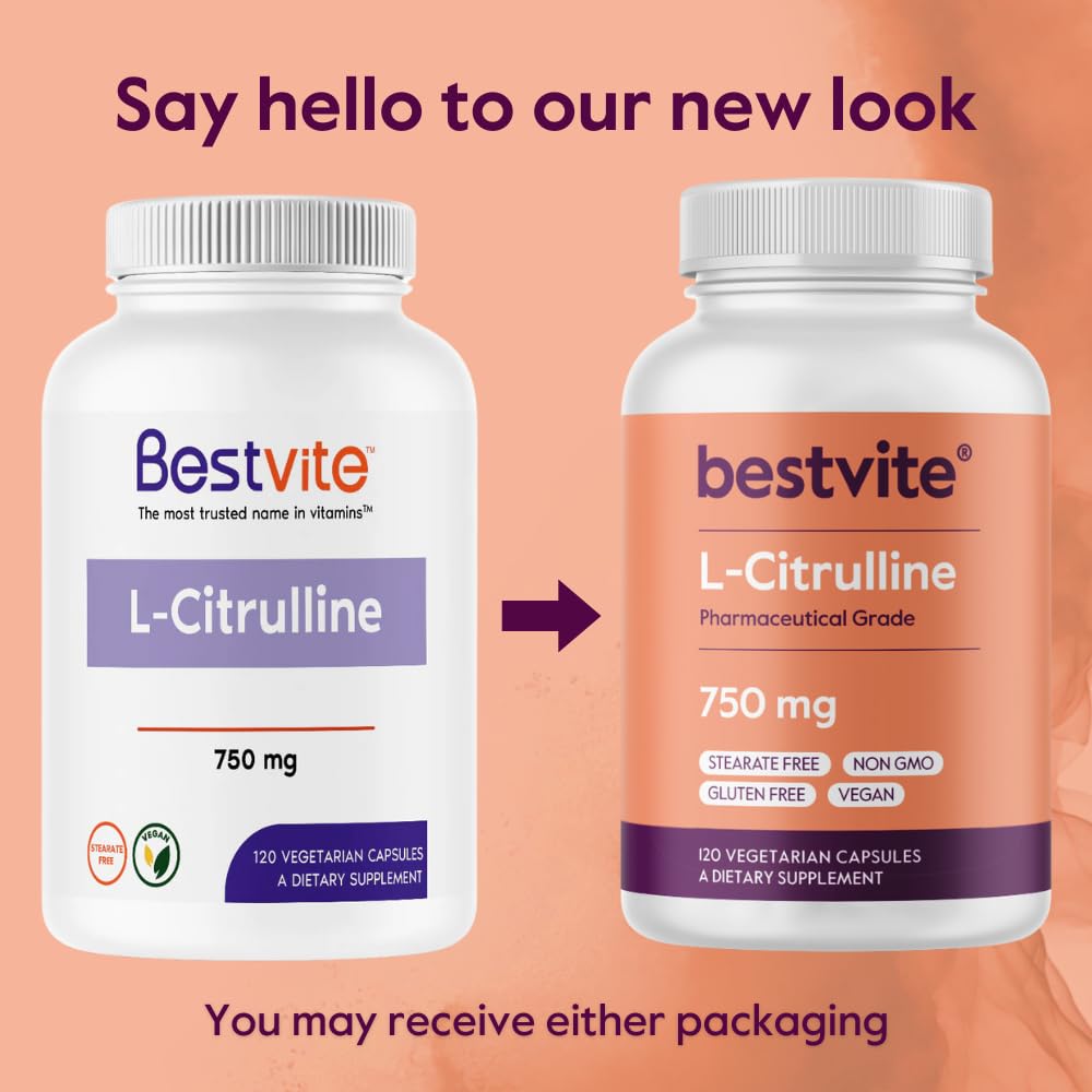 Close-up of L-Citrulline capsules and packaging