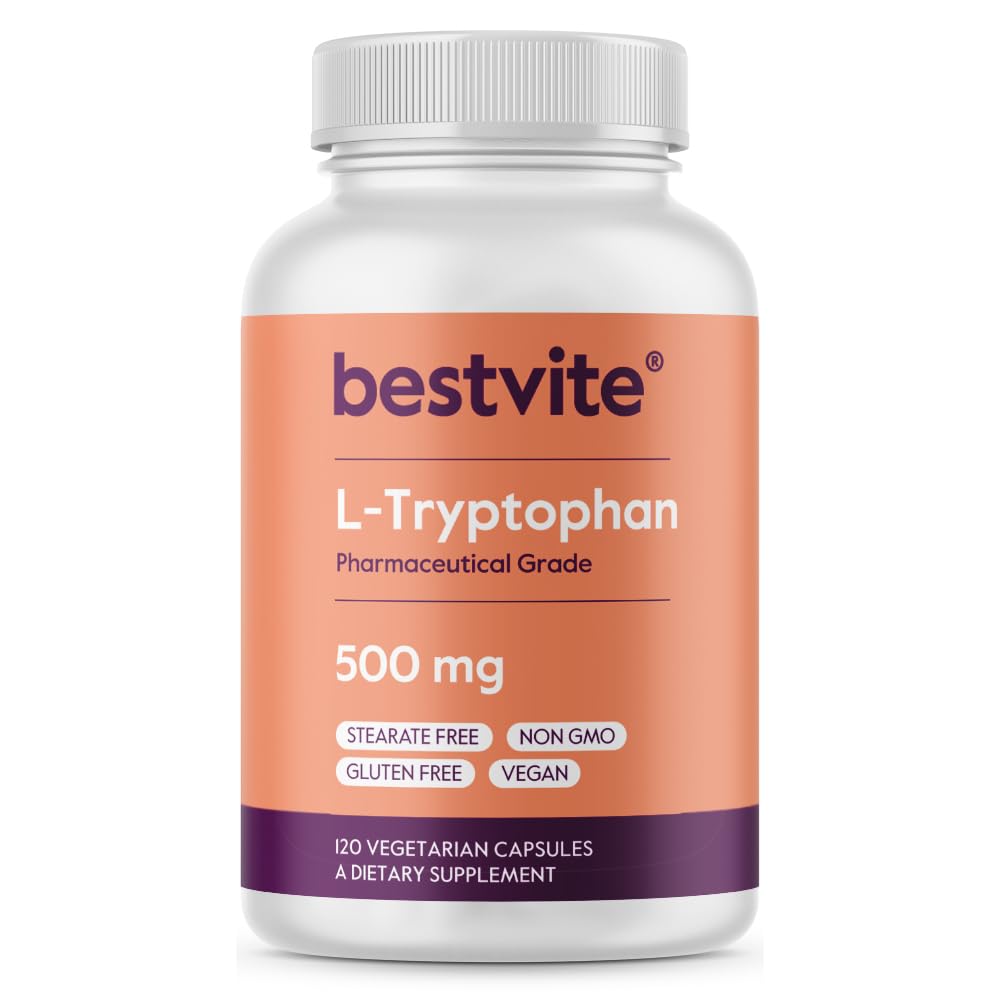 Bestvite L-Tryptophan 500mg bottle label