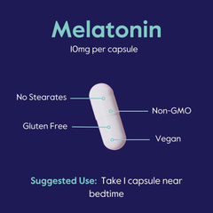 Front view of BESTVITE Melatonin bottle
