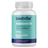 Bestvite Melatonin SR 3mg bottle with 120 vegetarian capsules