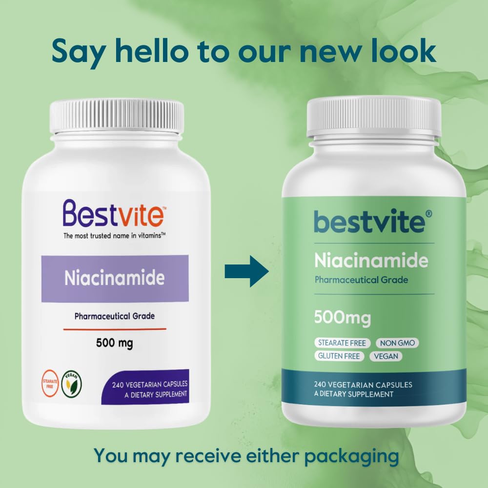 Vegan, non-GMO, gluten-free Niacinamide capsules