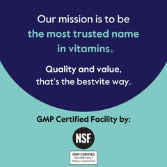 NSF GMP certified facility sign for Bestvite manufacturing