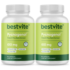 Front view of BESTVITE Pycnogenol 100mg bottle