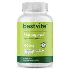 BESTVITE Pycnogenol 100mg bottle with 60 capsules