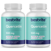 Front view of BESTVITE Quercetin 500mg bottle