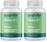 Bottle of BESTVITE Vitamin B-1 100mg 240 vegetarian capsules