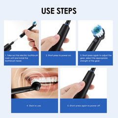 Besuntek toothbrush with 4 replaceable heads