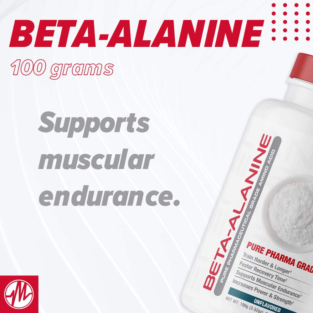 Beta-Alanine powder being mixed in a glass