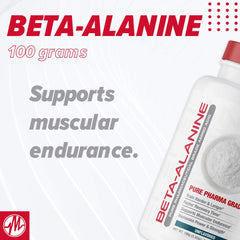 Beta-Alanine powder being mixed in a glass