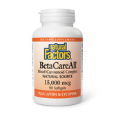 Natural Factors BetaCareAll 25,000 IU bottle front view