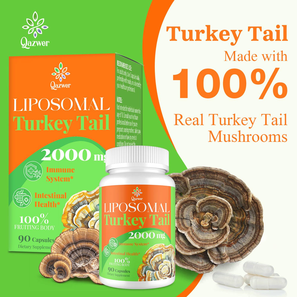 Beta-glucans 40 percent turkey tail mushroom close-up