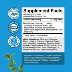 Beta sitosterol plant sterols capsules close-up