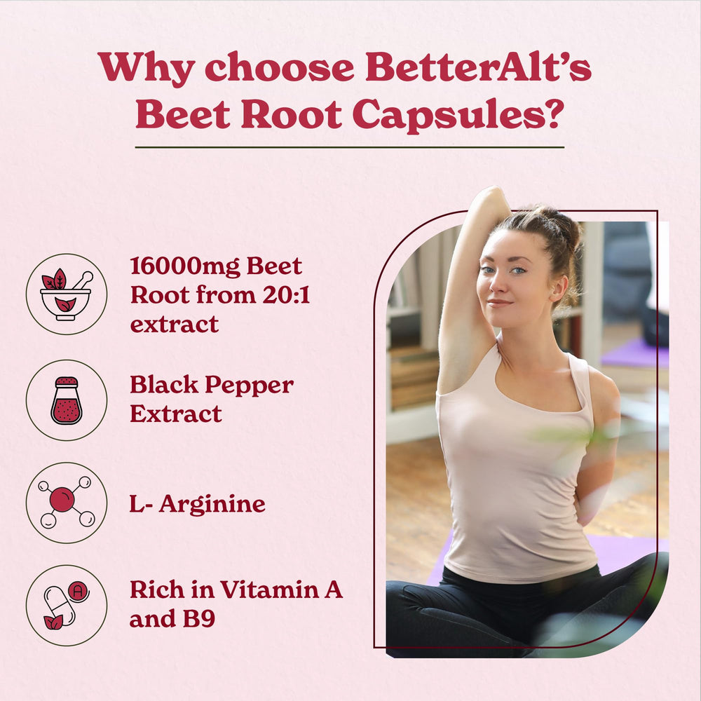 Vegan-friendly supplement bottle of beet root capsules