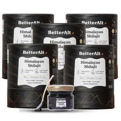 Front view of Better Alt Himalayan Shilajit Resin 5-pack