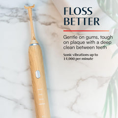 Braces, crowns, veneers and implants compatibility with bamboo flosser refill tips