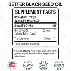 Soft gel capsules of Better Black Seed Oil