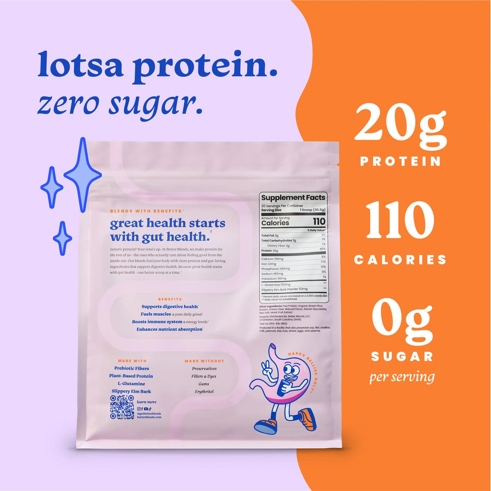Ingredient blend of pea and brown rice protein in Better Blends