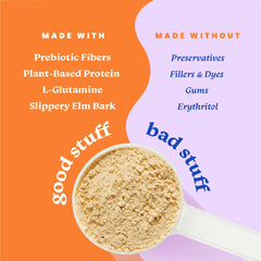 Glass of vanilla protein shake with straw