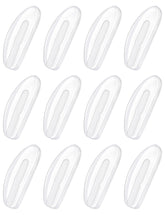 Betterun clear silicone air cushion nose pads for plug-in eyeglasses and sunglasses (front view)
