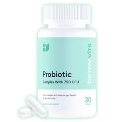 Bettervits Probiotics bottle with 75 Billion CFU for women and men