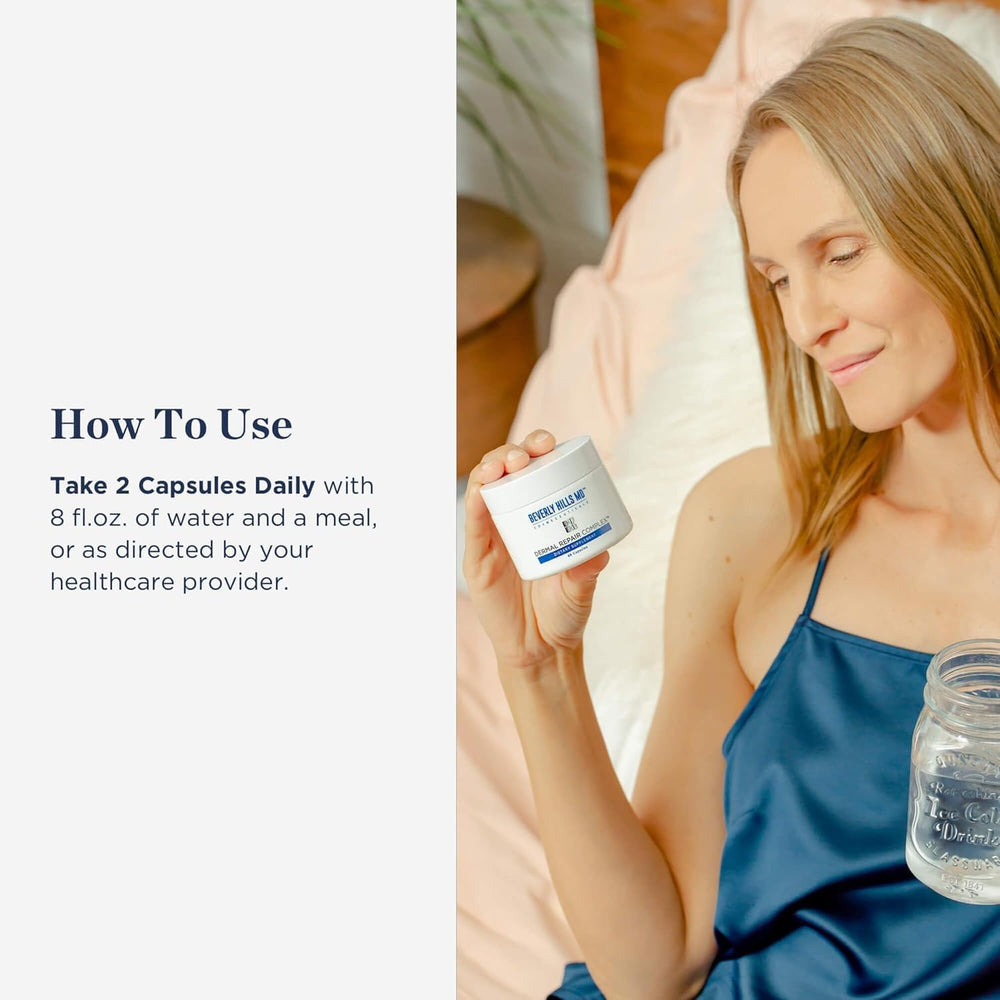 Beverly Hills MD Dermal Repair packaging and bottle on white background