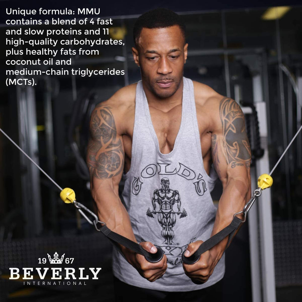 Prepared Mass Maker Ultra Vanilla shake in glass for post-workout fueling