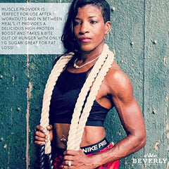 Beverly International Muscle Provider-label-closeup highlights lean formula and sugar-free profile.