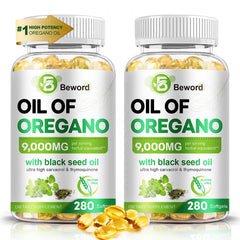 BEWORD Oil of Oregano 560 Softgel bottle with label