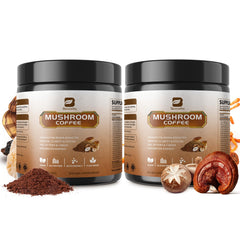 Ready-to-drink mushroom coffee serving