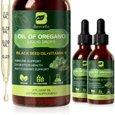 Beworths oregano oil drops 2-pack bottle with olive oil and black seed oil